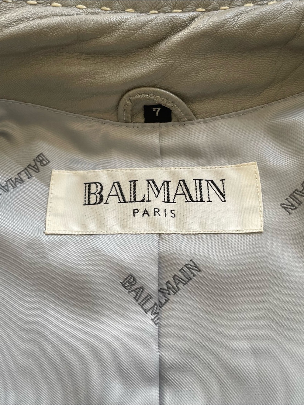 ジャケット・アウター Balmain silver lether tailored jacket Balmain
